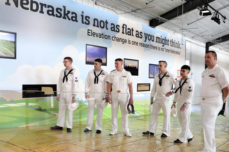 Six sailors who serve aboard the U.S.S. Nebraska, a ballistic missile submarine.