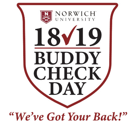 Norwich University 18 19 Buddy Check Day "We've Got Your Back!"