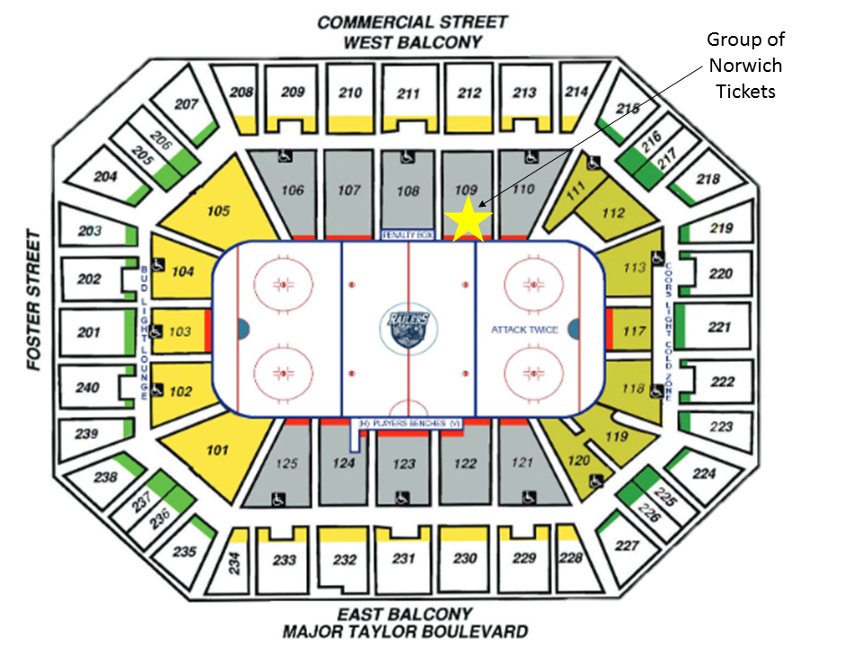 Worcester Railers Seating Chart