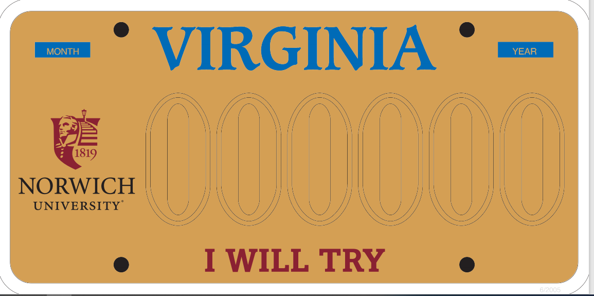 VA license plate design