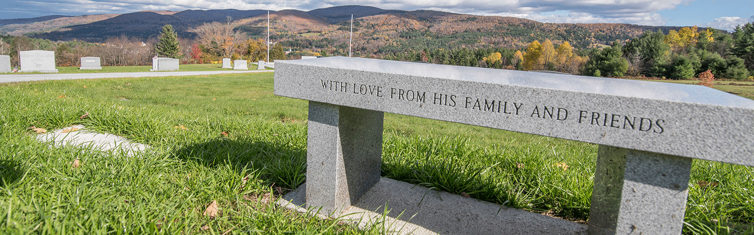 Memorial Bench at the NU Cemetery
