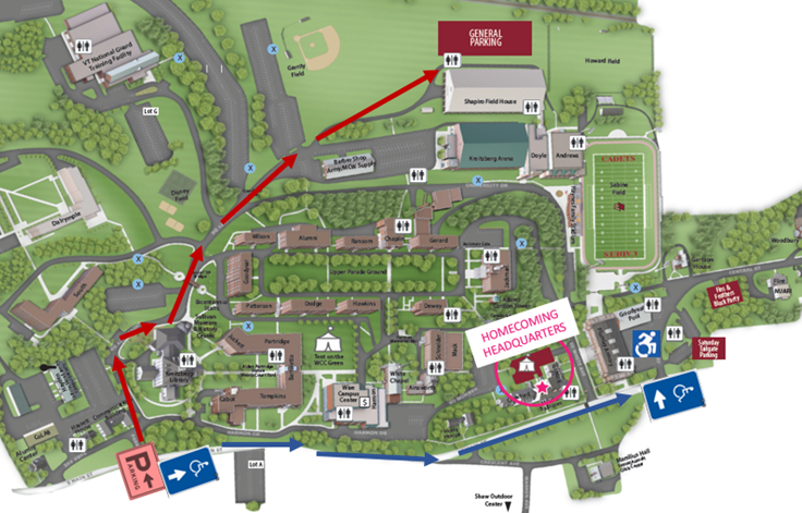 Parking Available - Homecoming 2022 - Friday-Saturday, Sept. 16 & 17