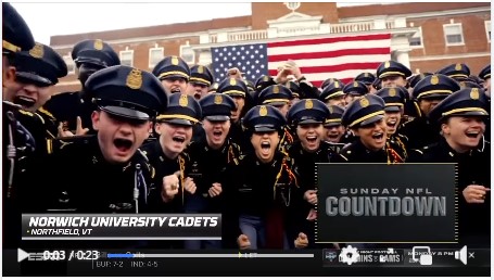 Corps of Cadets were featured on Sunday NFL Countdown (Nov. 10) in honor of Veterans Day.