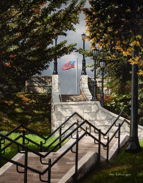 “Forever” - shows the Centennial Stairs at the Jackman Hall end of campus. 