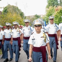 Image of Norwich cadets marching in the Labor Day Parade