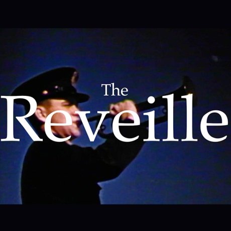 Screenshot of a bugler with "The Reveille" overlayed