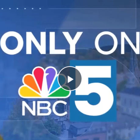 Graphic reads ONLY ON above the NBC 5 logo over a blue-tinted town background.