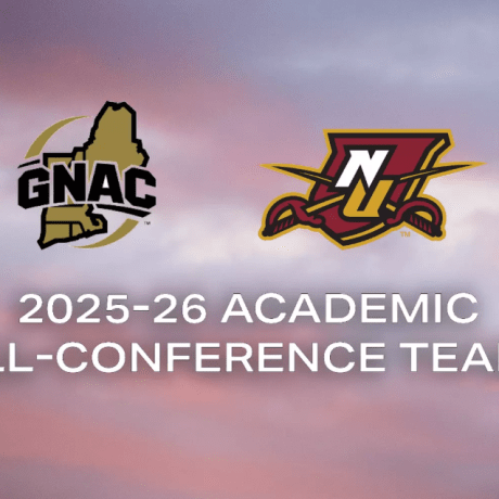 GNAC and Norwich logos above text reading 2025-26 Academic All-Conference Team.