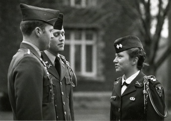Cadet Lieutenant Colonel Christine M. Conway, highest ranking woman in the Norwich University Corps of Cadets in 1979.