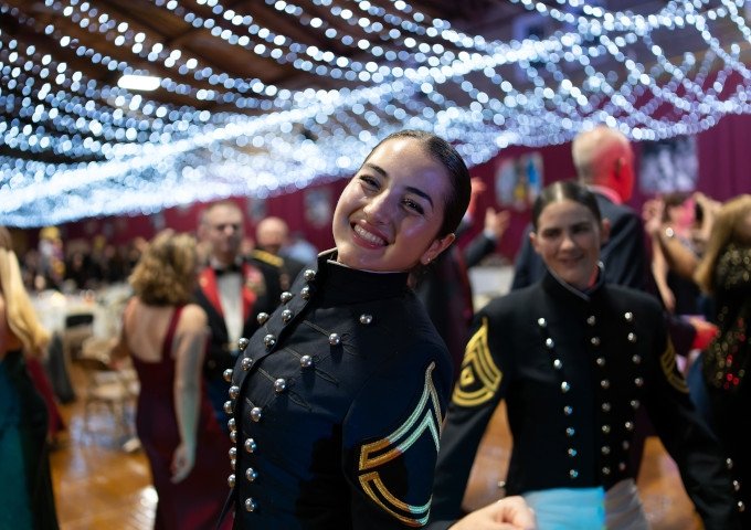 Cadet dancing at Women Kicking Glass Gala, Sept. 20, 2024