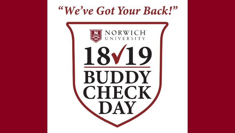 "We've Got Your Back!" Norwich Univ. 18 / 19 Buddy Check Day