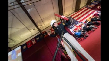 Katie Bishop-Manning, an NROTC contracted Marine celebrates her graduation and future as she prepares to begin Marine flight training.